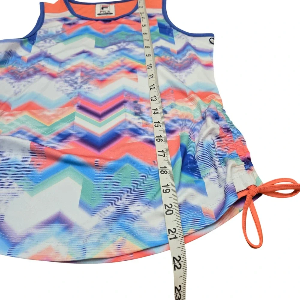 Fila Tennis‎ Tank Top Chevron Tie Waist Sleeveless Athletic Kids Size M